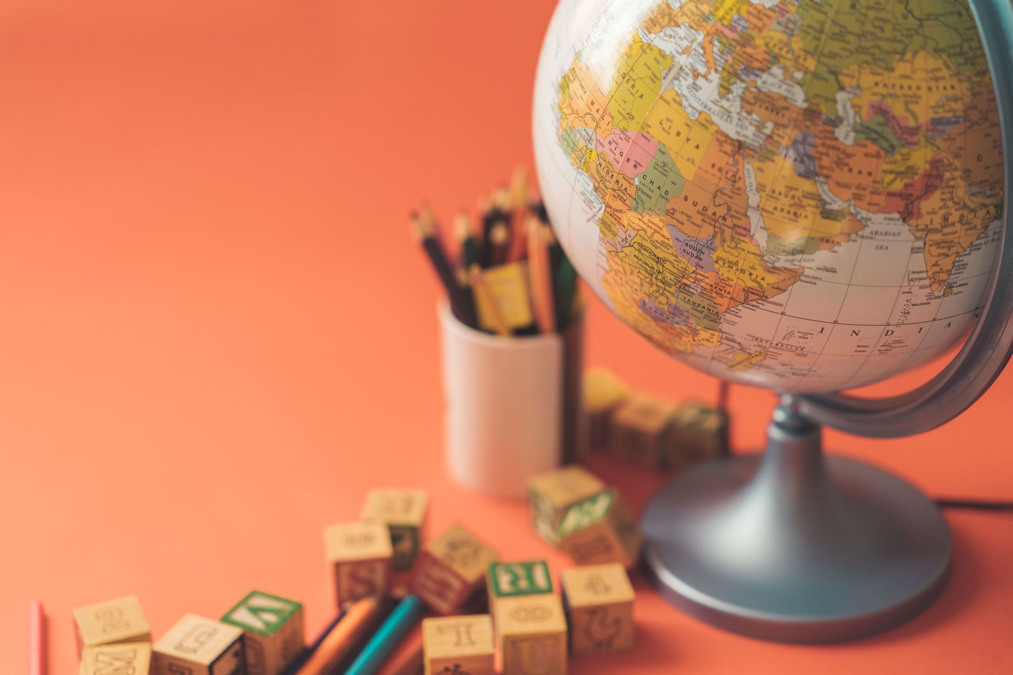 A picture of a globe